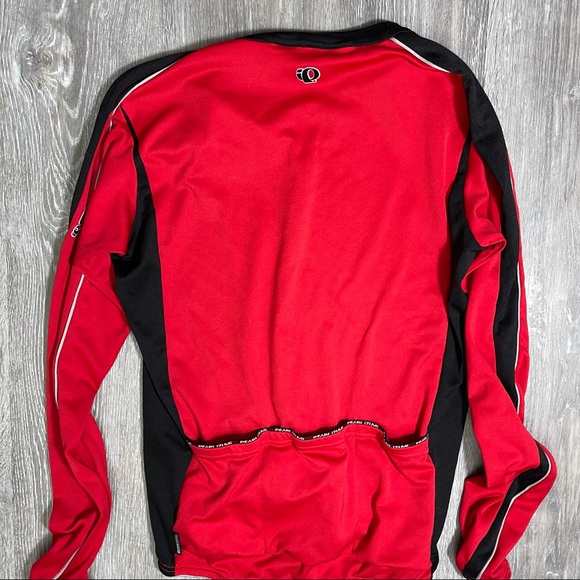 Pearl iZumi Men’s Large Red Long Sleeve Quarter Zip - Picture 8 of 10